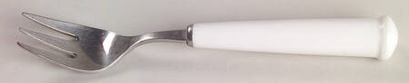 Pearl White (Coupe Shape) Individual Salad Fork