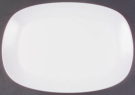 Pearl White (Coupe Shape) 15" Oval Serving Platter