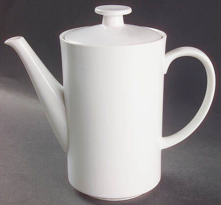 Pearl White (Coupe Shape) Coffee Pot & Lid by Noritake