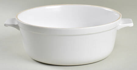 Pearl White (Coupe Shape) 2.5 Qt Round Casserole No Lid