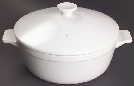 Pearl White (Coupe Shape) 1.75 Qt Round Covered Casserole
