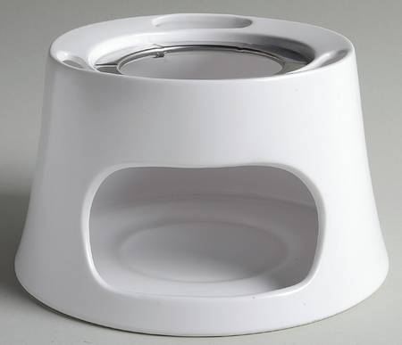 Pearl White (Coupe Shape) Warmer Stand No Burner