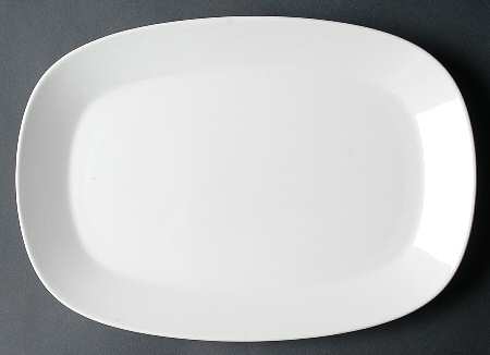 Pearl White (Coupe Shape) 13" Oval Serving Platter by Noritake