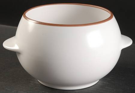 Pearl White (Coupe Shape) Fondue Pot No Lid