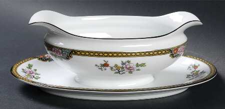 Pheasant Gravy Boat with Attached Underplate
