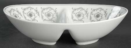 Piccadilly 10" Oval Divided Vegetable Bowl
