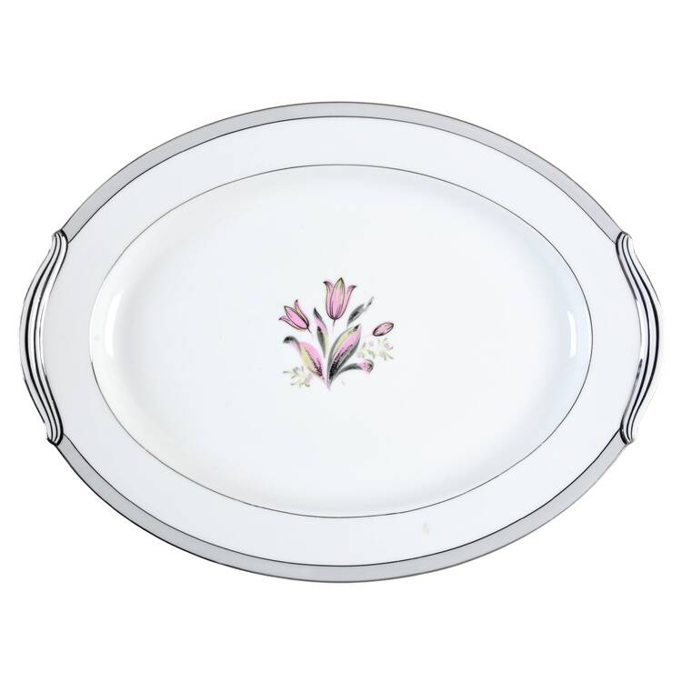 Pink Dawn 16" Oval Serving Platter