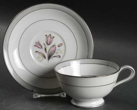 Pink Dawn Footed Cup & Saucer Set