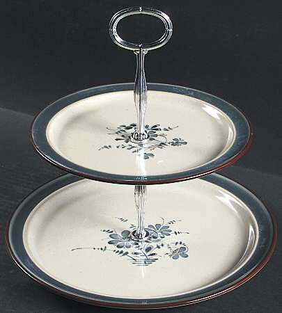Pleasure 6 5/8"-10"  2 Tiered Serving Tray (Dp, Sp) HC