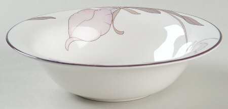 Plum Orchid Rim Cereal Bowl