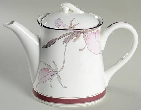 Plum Orchid Tea/Coffee Pot & Lid