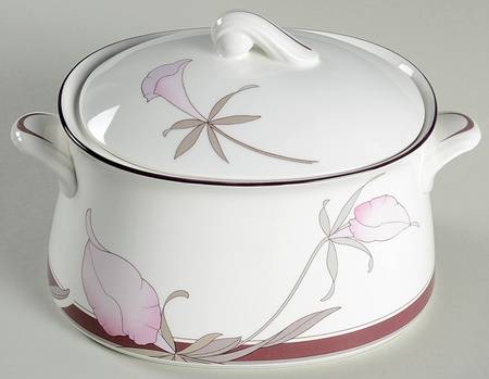 Plum Orchid Oval Covered Vegetable