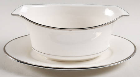 Platinum Serenade Gravy Boat with Attached Underplate