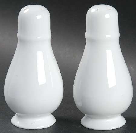 Plain White Salt & Pepper Set
