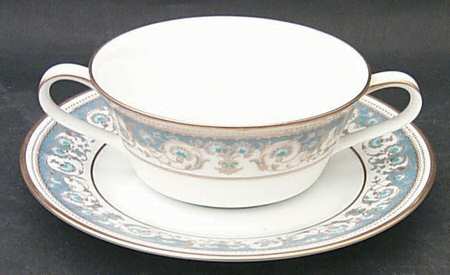 Polonaise Flat Cream Soup Bowl & Saucer Set