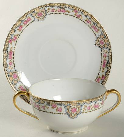 Portland Flat Bouillon Cup & Saucer