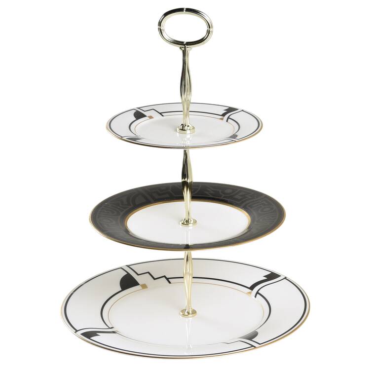 Portfolio 13 7/8"-14 1/4" 3-Tiered Serving Tray(DP,SP,BB) HC