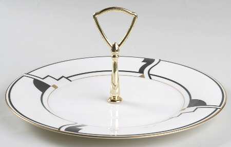 Portfolio Round Serving Plate with Handle (DP)