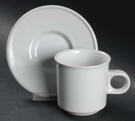 Primary Flat Cup & Saucer Set