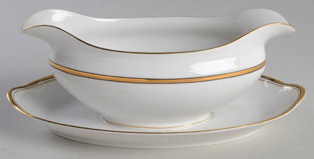 Princeton (No #, Older) Gravy Boat with Attached Underplate