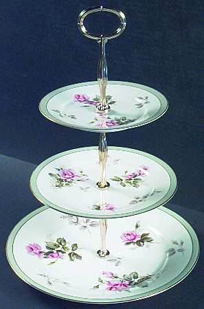 Priscilla 13 7/8"-14 1/4" 3-Tiered Serving Tray(DP,SP,BB) HC