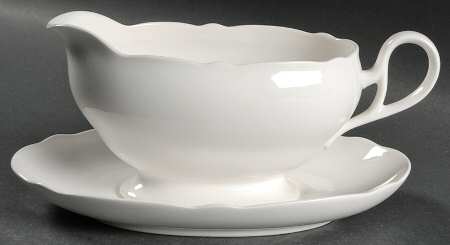 Prima White Gravy Boat & Underplate (Relish/Butter)
