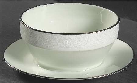 Promise Me Green Gravy Boat with Attached Underplate