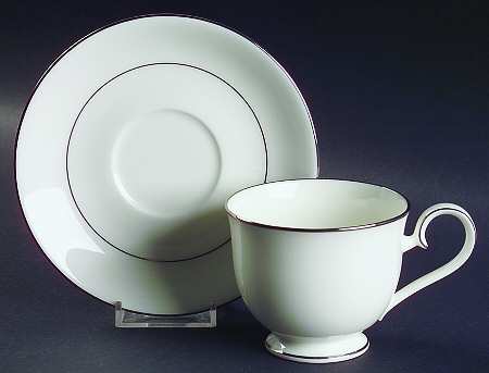 Purity White Footed Cup & Saucer Set