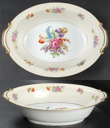 Queen Anne 10" Oval Vegetable Bowl