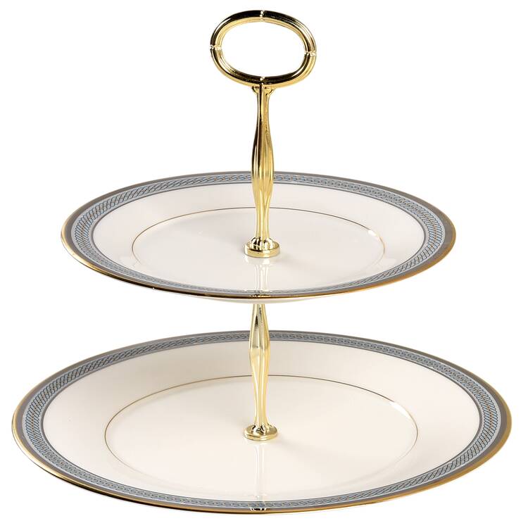 Queens Guard 6 5/8"-10"  2 Tiered Serving Tray (Dp, Sp) HC