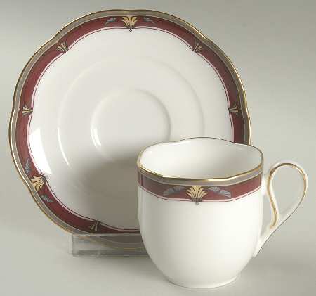 Queen's Splendor Flat Demitasse Cup & Saucer Set