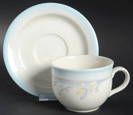 Rainbow End Flat Cup & Saucer Set