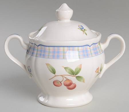 Rainbow Fruits Sugar Bowl & Lid
