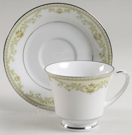 Raleigh Footed Cup & Saucer Set