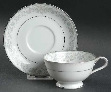Raleigh Footed Cup & Saucer Set