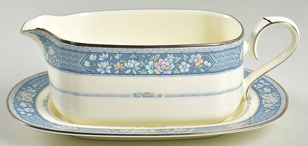 Randolph Gravy Boat & Underplate (Relish/Butter) by Noritake