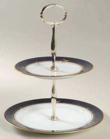 Rangoon 2-Tiered Serving Tray (Salad & Bread/Butter Plate)