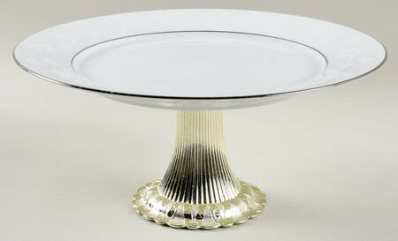 Ranier Cake Stand with 4"-5" Metal Pedestal  Hc