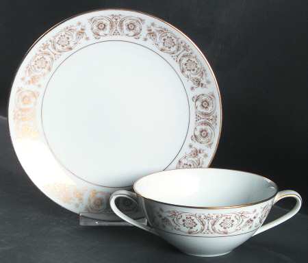 Raphael Flat Cream Soup Bowl & Saucer Set