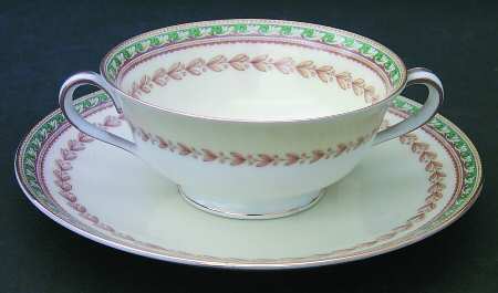 Raphael Footed Cream Soup Bowl & Saucer Set