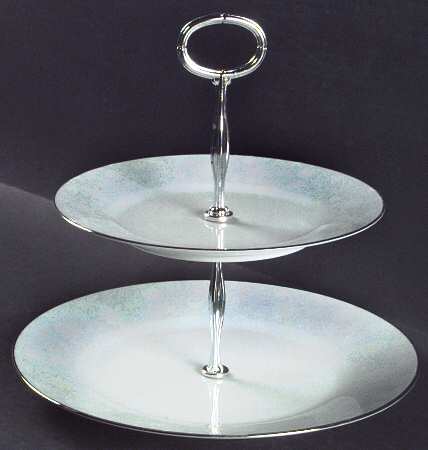 Ravel 6 5/8"-10"  2 Tiered Serving Tray (Dp, Sp) HC