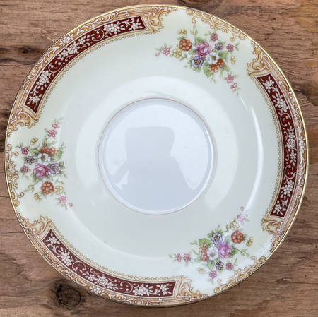 Redlace Saucer for Footed Cup