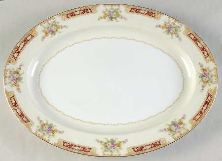 Redlace 16" Oval Serving Platter