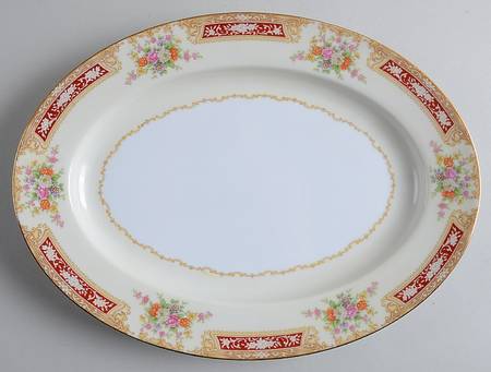 Redlace 11" Oval Serving Platter