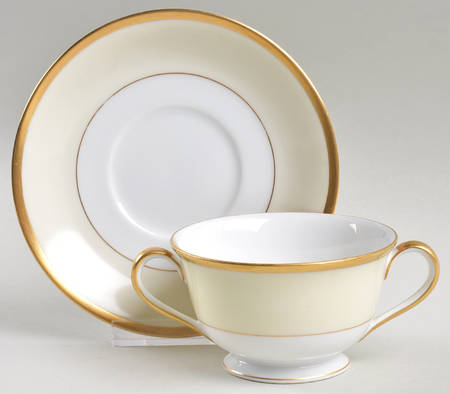 Rengold Footed Bouillon Cup & Saucer