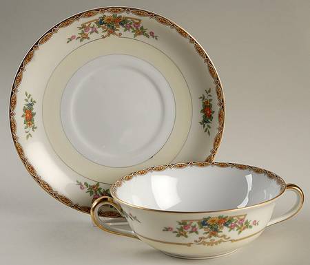 Renovia Flat Cream Soup Bowl & Saucer Set
