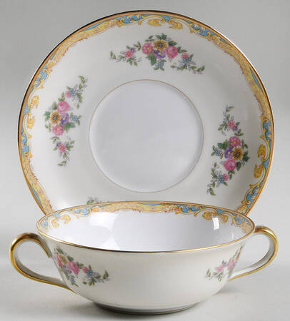 Resilio Flat Cream Soup Bowl & Saucer Set