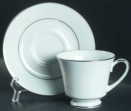 Regency Silver Footed Cup & Saucer Set