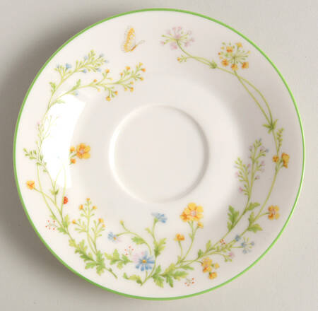 Reverie (Green Trim) Saucer by Noritake