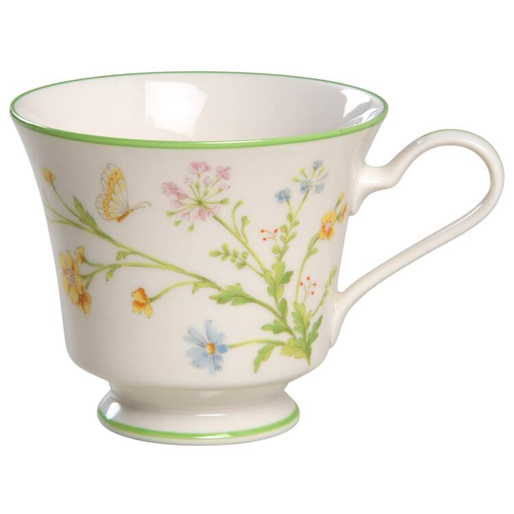 Reverie (Green Trim) Footed Cup by Noritake